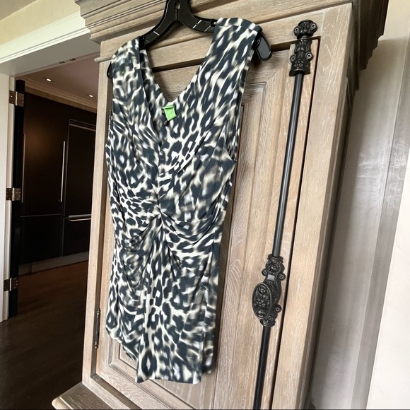 Escada blouse tank animal print rouched medium - Picture 4 of 14